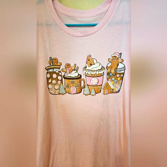 Christmas Gingerbread women's t shirt L - Picture 2 of 5